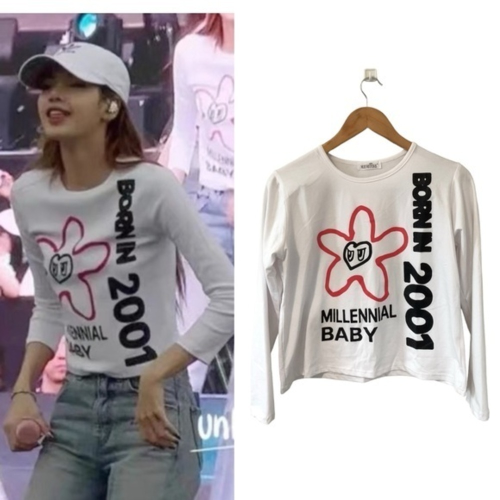 Millenial Baby Shirt‎ - Born in 2001 Flower Eye Long Sleeve